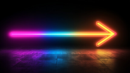 background with glowing lines, glowing arrow, neon sign