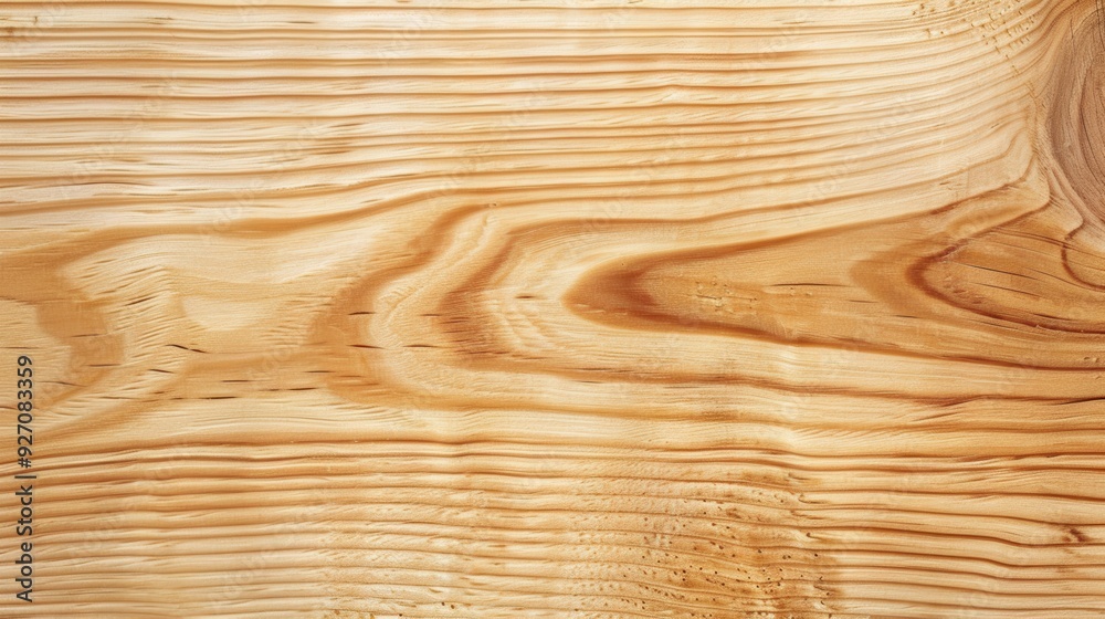 Poster a close-up image of light brown wood with a visible grain pattern. the wood has a warm, natural tone