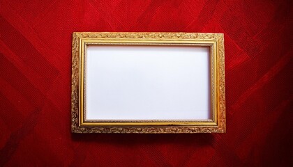 Ornate Frame on Red Wall