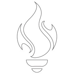  happy diwali Printone line continuous drawing candle animation perfect for burning memorial ceremony church tradition on white background, diwali candle continuous line drawing.