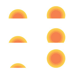 set of sun icons summer symbol logo vector illustration