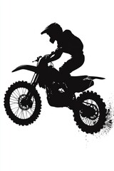 Dirt Bike Rider in Flight