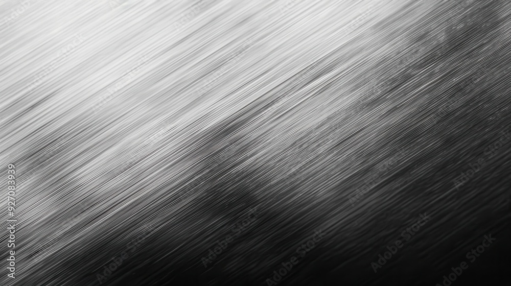 Poster a close-up image of a textured surface with diagonal lines in black and white, transitioning from li