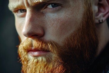 Man with Beard Close Up