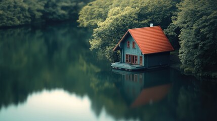 Fototapeta premium Lake house