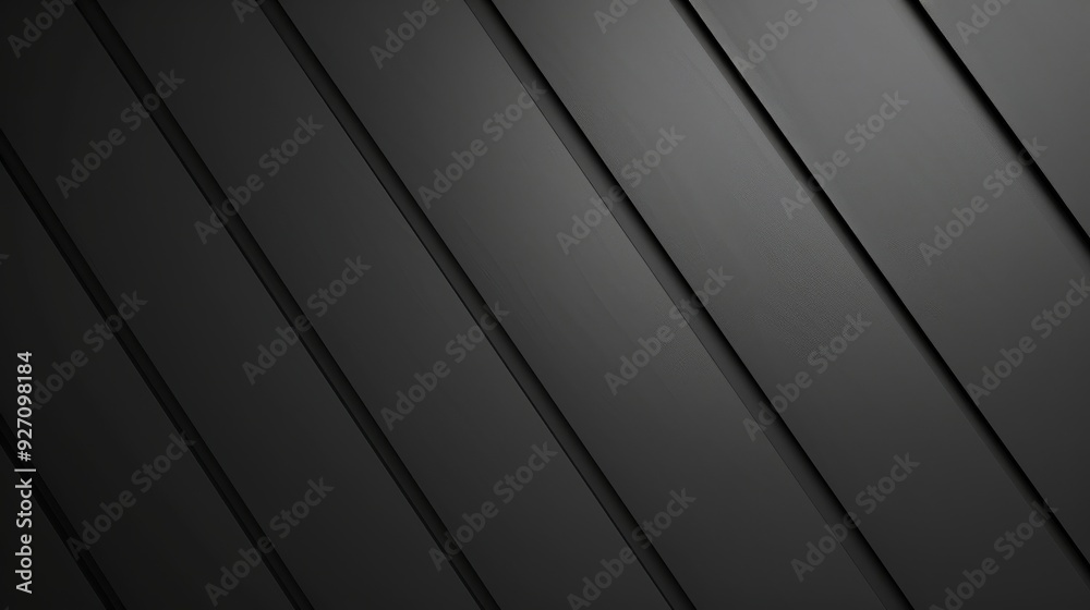 Poster A close-up of a black surface with diagonal lines. The lines have a subtle depth, creating a slightly three-dimensional effect. A soft, white light is shining from the top right of the image, highligh