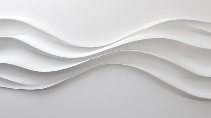 A close-up view of an abstract wall art piece, featuring a white, undulating pattern against a...