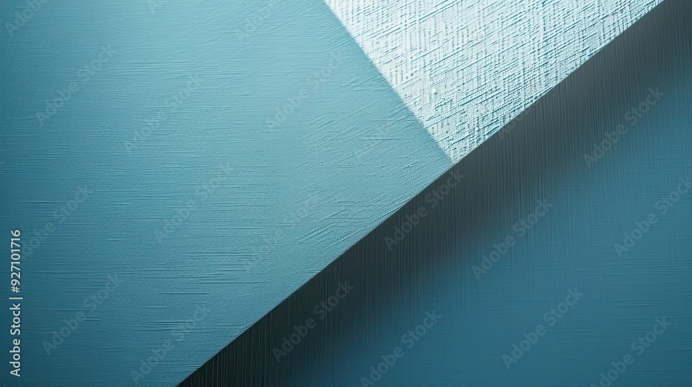 Poster A close-up image of a textured surface with diagonal lines. The surface is divided into two sections, one blue and one white. The blue section is textured with horizontal lines, while the white sectio