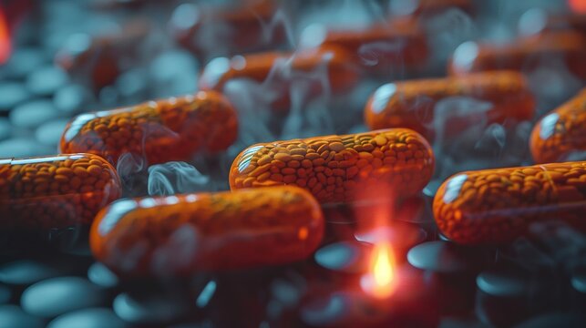 This image illustrates the potential interaction between alpha GPC and nicotine, which could enhance their combined effects, suitable for a blog post.