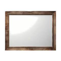 A simple, rustic wooden frame with a blank white canvas inside, ready to be filled with your own art or message.