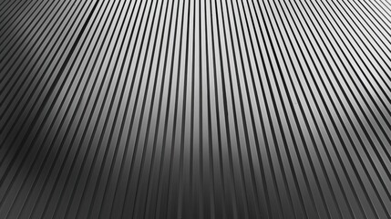A close-up view of a corrugated metal surface with parallel lines running in a diagonal pattern. The surface is metallic gray with a slightly textured finish.