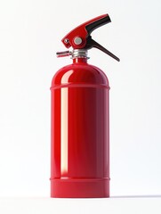 Red Fire Extinguisher White Surface
