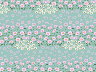 花のシームレスパターン　3'