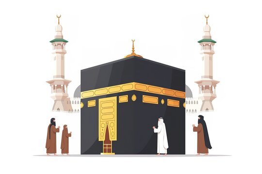 A group of people are standing in front of a black building with gold trim