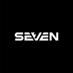 Monogram letter seven or se7en with negative space logo concept vector icon