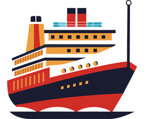 Obraz premium ship vector