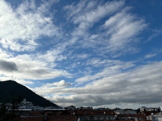 clouds on the sky, mostly sunny day