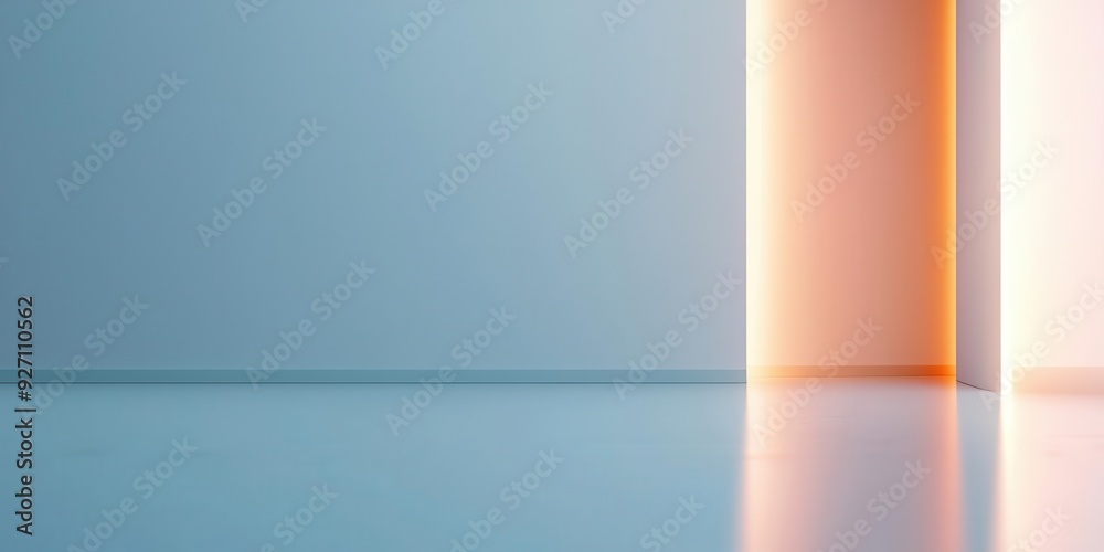 Poster tech-inspired pathway with motion effects and a defined endpoint, minimalist background with room fo