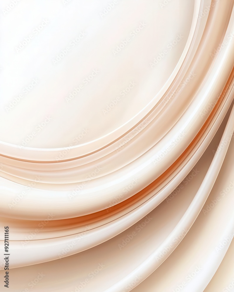 Poster curved path with flowing motion towards a glowing objective, abstract background with plenty of spac