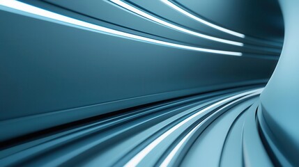 Dynamic path with motion trails leading to a distant objective, futuristic design with text space,