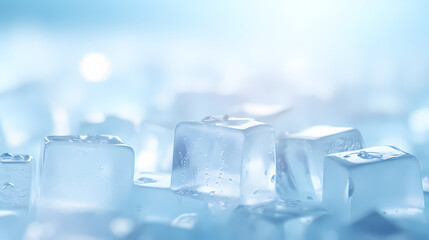 Ice cubes, cool summer background