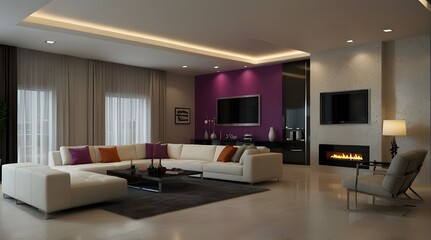 Fototapeta premium Elligant interior designs for this world to change their look for interior design beautifully displayed the houses in different color. generative.ai