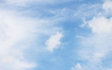 Bright blue sky with clouds