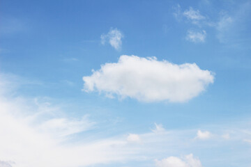 Bright blue sky with clouds