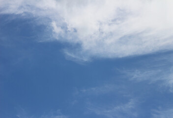 Bright blue sky with clouds