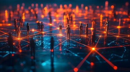Interconnected Virtual Community Highlighted by Miniature Figure Network