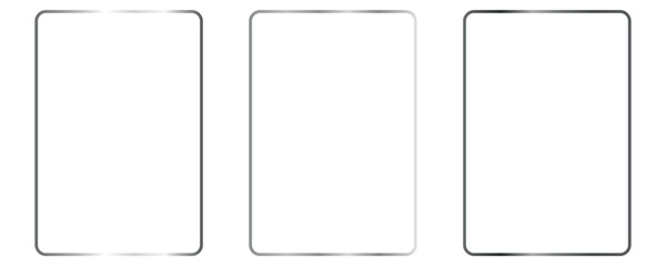 Rectangular silver frame isolated on transparent background, luxury shiny grey border design for invitation, postcard, card, PNG, cut