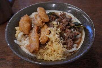 Japanese Food, Burdock Tempura Udon Noodle - 日本料理 福岡 名物 ごぼ天 うどん