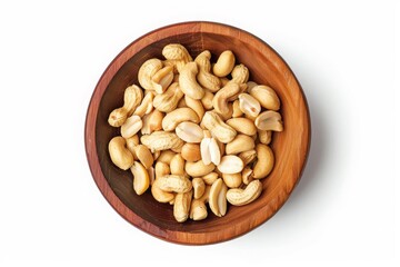 Salted_peanuts_in_a_wooden_bowl