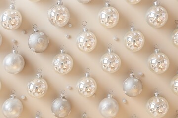 Christmas baubles isolated on background 