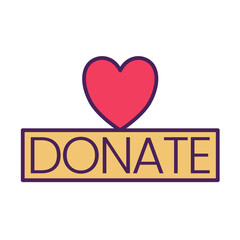 Charity event day icon sets