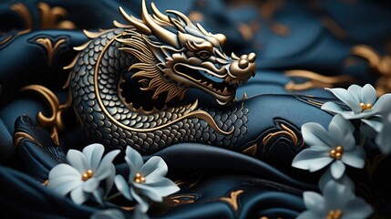 Obraz premium chinese dragon statue