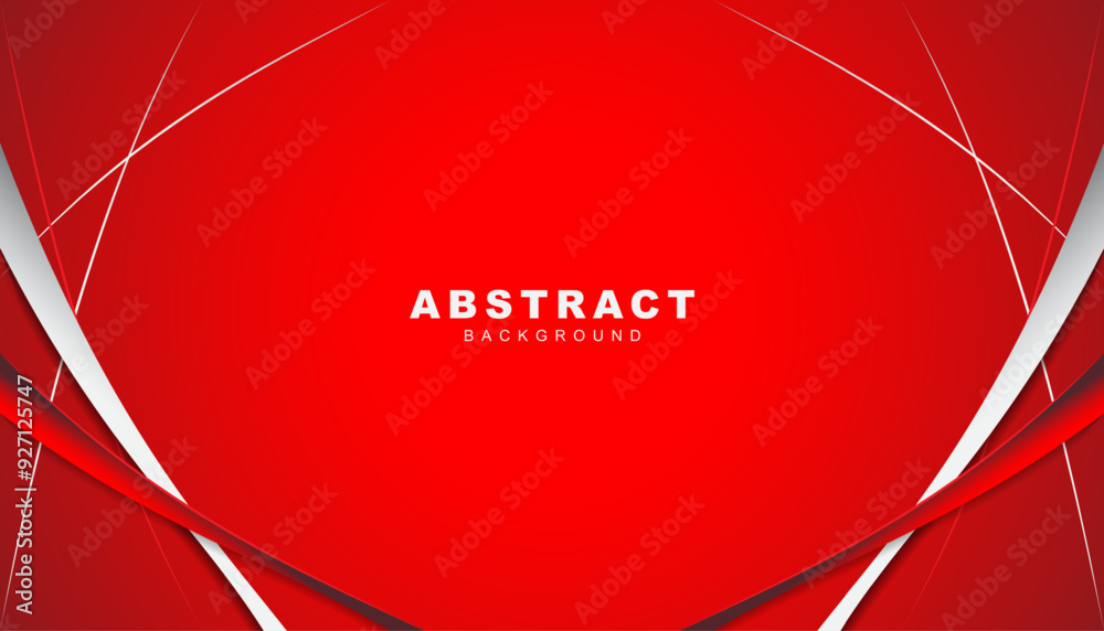 Wall mural abstract geometric red background design