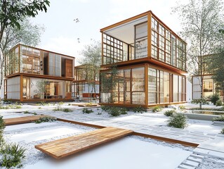 Conceptual design of a modular housing project, with an emphasis on the skeletal framework and flexible blueprint Skeleton Blueprint, Modular housing project