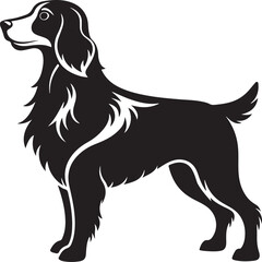 Illustration of a Afield Spaniel Dog Silhouette vector art