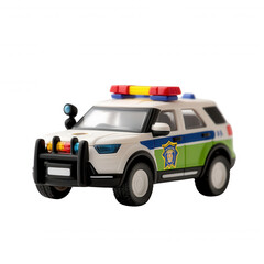 Modern Police Car 3D Illustration