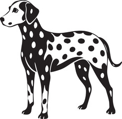 Illustration of a Dalmatian Dog Silhouette vector art
