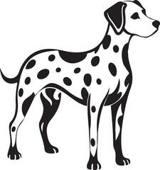 Illustration of a Dalmatian Dog Silhouette vector art