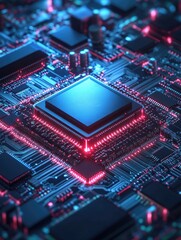 Obraz premium Computer Motherboard Close Up