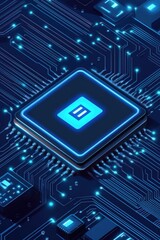 Microchip with blue light