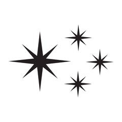 Sparkling Stars, Sparkle silhouette, Star clipart, Sparkle  vector illustration