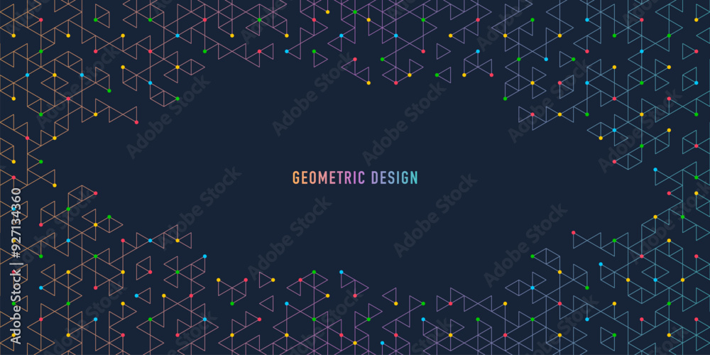 Wall mural Abstract vector background with a geometric pattern of triangle shapes. Graphic design element 