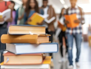 University campus with students participating in academic events, academic, community engagement