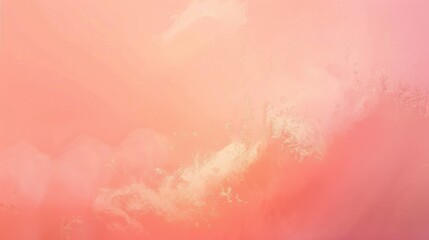 The image shows a soft, pastel pink sky with white clouds. The sky is a light, delicate pink, almost like a blush, and the clouds are a paler, softer white. The clouds are scattered throughout the sky