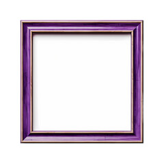 A purple picture frame with a white background, perfect for showcasing your artwork or photography.