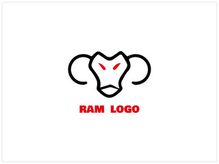 Obraz premium RAM LOGO DEASIGN, vector , isolate template , illustration and icon which contain a brand name or identity .